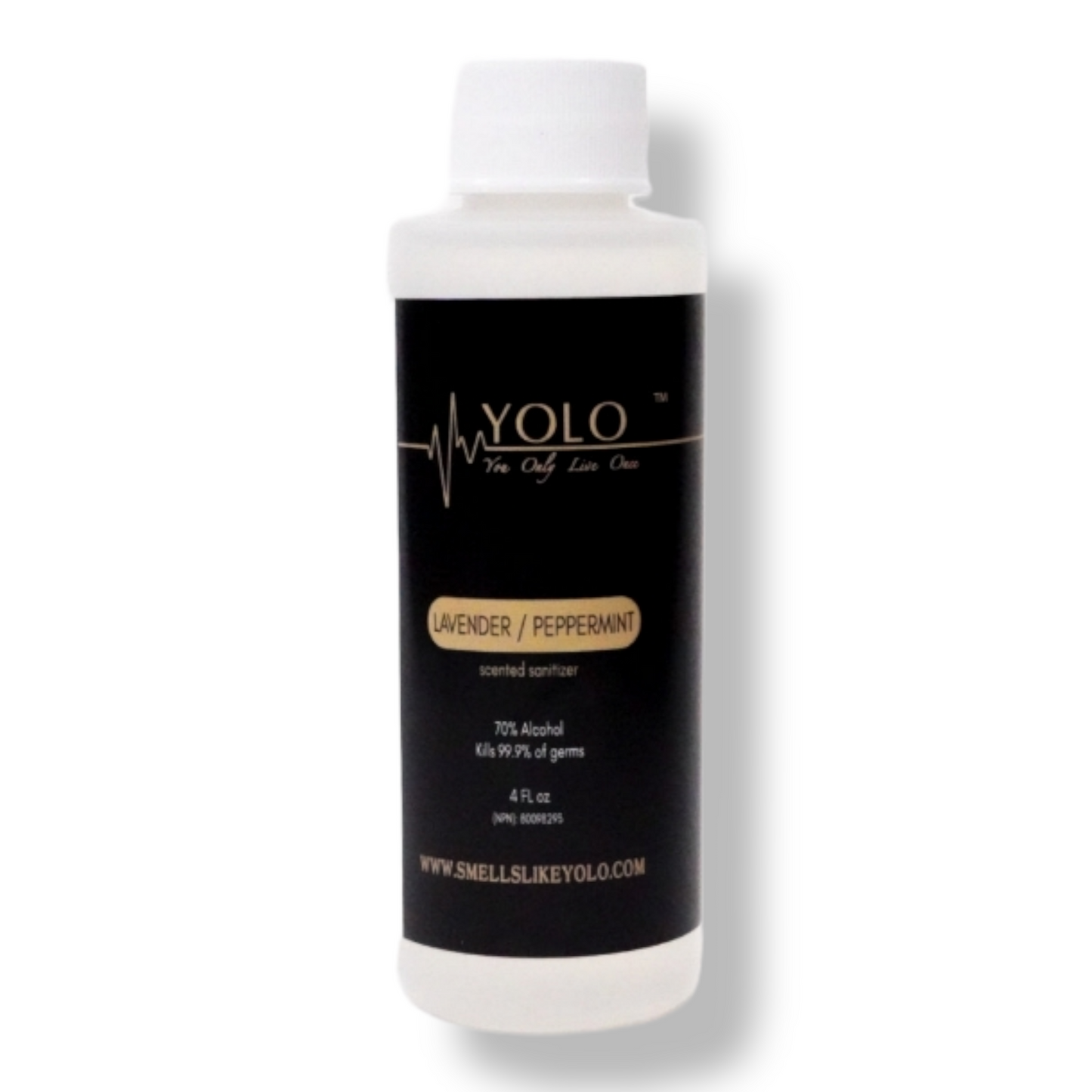 YOLO 4oz / 8 oz Liquid hand sanitizer LAVENDER / PEPPERMINT