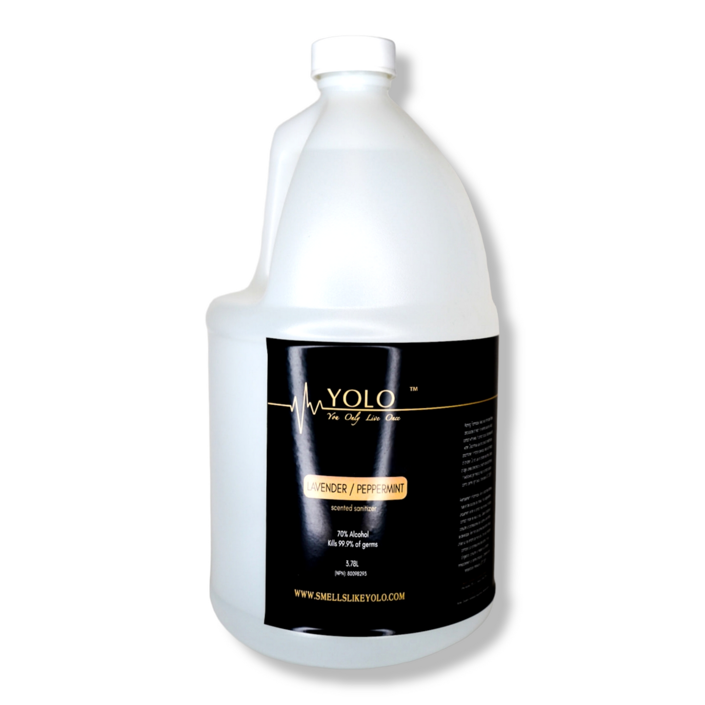 Liquid/Gel scented hand sanitizer LAVENDER / PEPERMINT 3.78 L