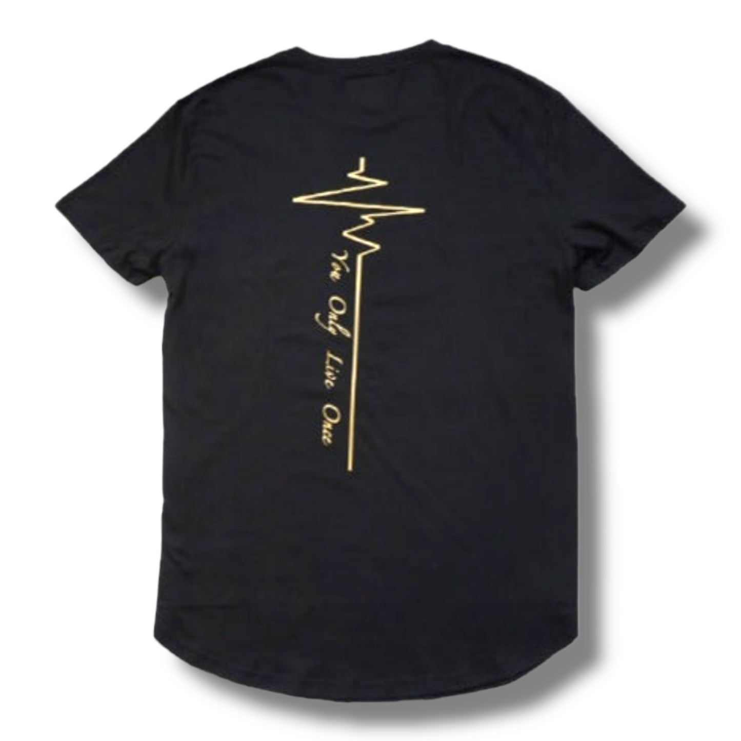 YOLO SWOOP T-Shirt w Front side logo - BLACK