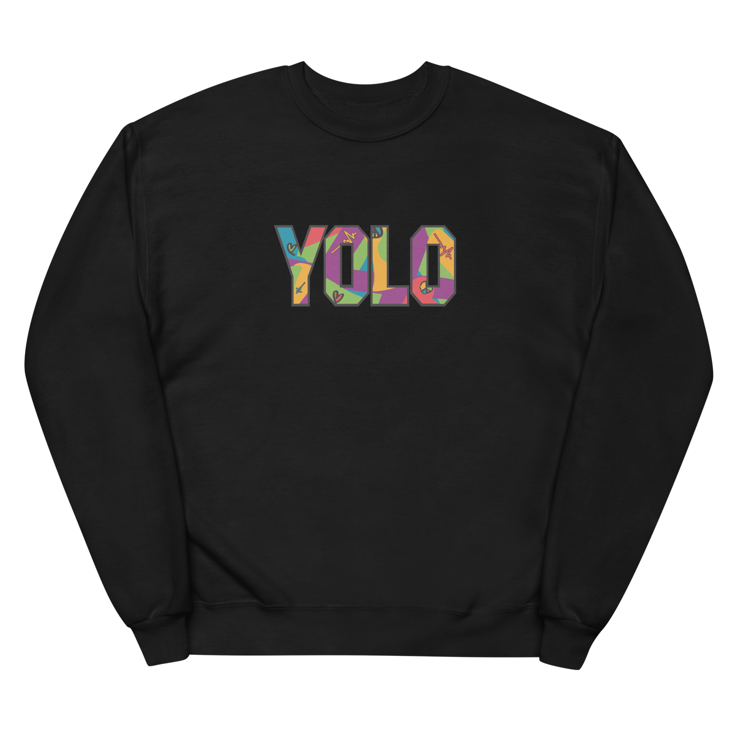 LPL LOVE, PEACE & LIFE Crew Neck (Black)