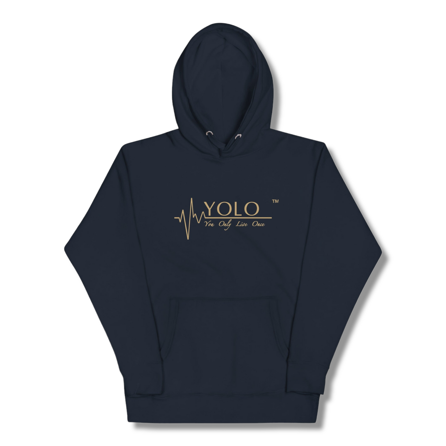 YOLO Hoodie Embroider Logo - NAVY BLUE